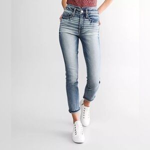 BKE Buckle Billie Ankle Straight High Rise Stretch Cuffed Jean size 25